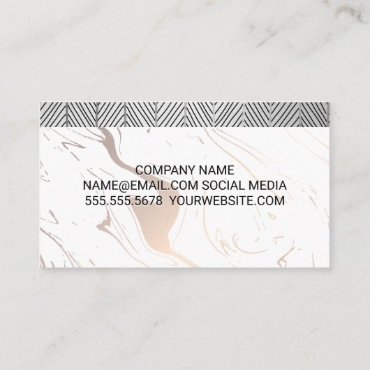 モノグラム |大理石 名刺 (裏面)