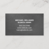 モノグラム |大理石 |高級メタリックパターン 名刺 (裏面)