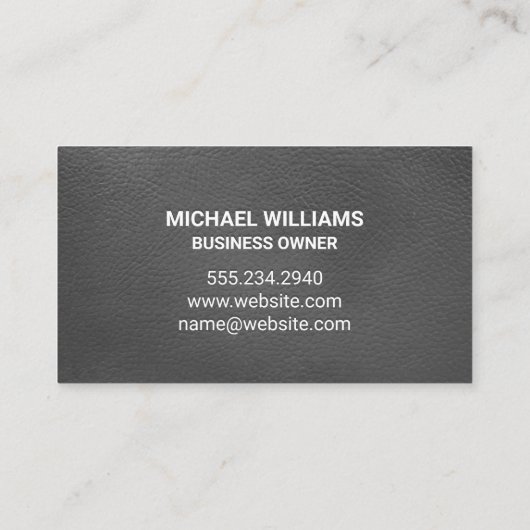 モノグラム |大理石 |高級メタリックパターン 名刺 (裏面)