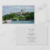 モノグラム、宛先プランナー、旅行休暇 名刺 (正面/裏面)