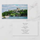 モノグラム、宛先プランナー、旅行休暇 名刺 (正面/裏面)