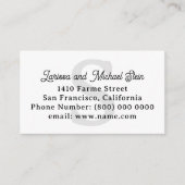 モノグラム 家族名と住所 白 エンクロージャーカード (正面)