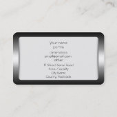 モノグラム、富の作戦のコンサルタント、金属一見 名刺 (裏面)