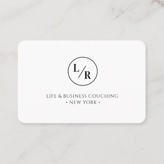 モノグラム、少なくとも白の名刺 名刺 (正面)