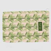 モノグラム |屋内オアシス |ヤシの木のパターン ゴルフタオル (横)