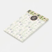 モノグラム |屋内オアシス |植物のラインアップパターン ポストイット (アングル)