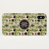 モノグラム |屋内オアシス |植物のラインアップパターン Case-Mate iPhoneケース (裏面(横))