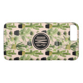 モノグラム |屋内オアシス |植物のラインアップパターン Case-Mate iPhoneケース (裏面(横))