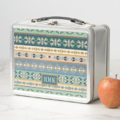 モノグラム|屋外のGeoのステップ|インドパターン メタルランチボックス (インサイチュ)