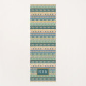 モノグラム|屋外のGeoのステップ|インドパターン ヨガマット (正面)