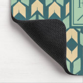 モノグラム|屋外のGeoのステップ|幾何学的なティール(緑がかった色)の矢 マウスパッド (コーナー)