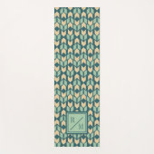 モノグラム|屋外のGeoのステップ|幾何学的なティール（緑がかった色）の矢 ヨガマット (正面)