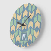 モノグラム|屋外のGeoのステップ|幾何学的な矢Patt ラージ壁時計 (傾斜)