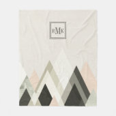 モノグラム |山々III フリースブランケット (正面)