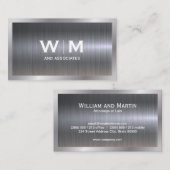 モノグラム |工業用メタリック 名刺 (正面/裏面)