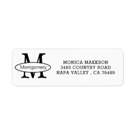 モノグラム/差出人住所ラベル ラベル