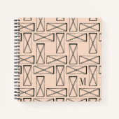 モノグラム |幾何長方形Xデザイン ノートブック (正面)