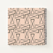 モノグラム |幾何長方形Xデザイン ノートブック (裏面)