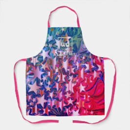 モノグラム |抽象芸術 クリスマススターズ |カスタム エプロン