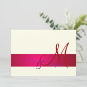 モノグラム/招待状/梅/クリーム 招待状 (スタンド正面)