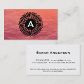 モノグラム |放射状 |クラウド 名刺 (正面/裏面)