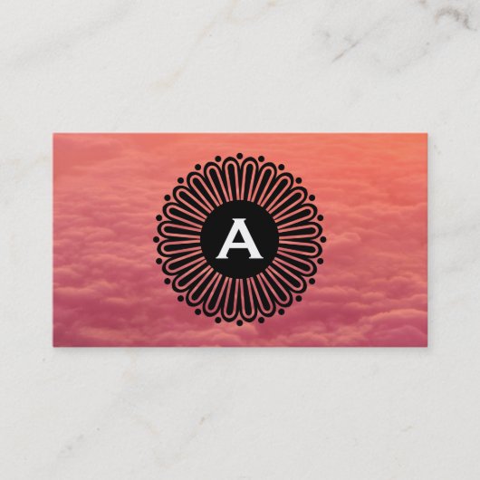 モノグラム |放射状 |クラウド 名刺 (正面)