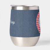 モノグラム、文字 | レッドギンガムデニムステンレススチール (右面)