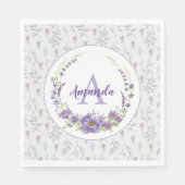 モノグラム – 文字A,カスタム スタンダードランチョンナプキン (正面)