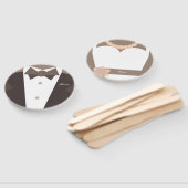 モノグラム.新婦結婚ズガウン&新郎タキシード ハンドファン (組立なし)