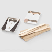 モノグラム.新婦結婚ズガウン&新郎タキシード ハンドファン (組立なし)