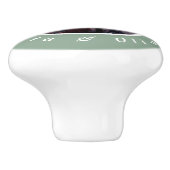 モノグラム 日付 額縁入り オーダーメイド フォト セラミック ノブ (側面)