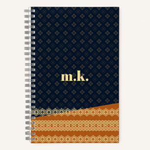 モノグラム 日本のカメ ダイヤモンド パターン ノートブック
