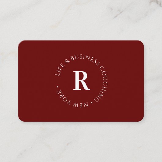 モノグラム、最小レッド 名刺 (正面)