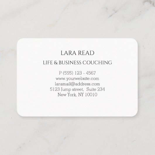 モノグラム、最小レッド 名刺 (裏面)