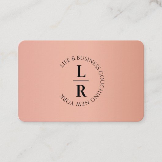 モノグラム、最小銅金ゴールド事業 名刺 (正面)