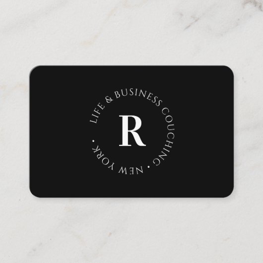 モノグラム、最小黒 名刺 (正面)