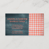 モノグラム |木目 |テーブルクロス 名刺 (裏面)