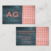 モノグラム |木目 |テーブルクロス 名刺 (正面/裏面)