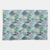 モノグラム|柔らかいPatelのサボテンパターン キッチンタオル (横)
