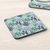 モノグラム|柔らかいPatelのサボテンパターン コースター (左側)