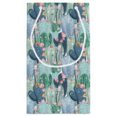 モノグラム|柔らかいPatelのサボテンパターン スモールペーパーバッグ (裏面)