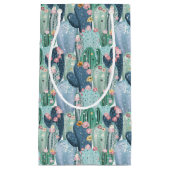 モノグラム|柔らかいPatelのサボテンパターン スモールペーパーバッグ (正面)