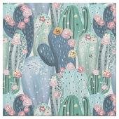 モノグラム|柔らかいPatelのサボテンパターン ファブリック (クローズアップ)