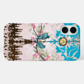 モノグラム 桜 鳥 シャンデリア iPhone Case-Mate iPhoneケース (裏面 (横))