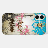モノグラム 桜 鳥 シャンデリア iPhone Case-Mate iPhoneケース (裏面 (横))