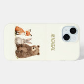 モノグラム 森の動物  Case-Mate iPhoneケース (裏面 (横))