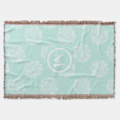 モノグラム |植物の幸せ |パステル多肉質パット スローブランケット (正面)