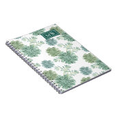 モノグラム |植物の幸せ |多肉性パターン ノートブック (右側)