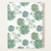 モノグラム |植物の幸せ |多肉質パターン プランナー手帳 (裏面)