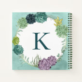 モノグラム |植物の幸せ |幸せは買PLです ノートブック (裏面)